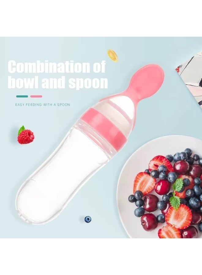 أونلي بيبي زجاجة رضاعة وملعقة سيليكون قابلة للضغط (خالية من مادة BPA) - Image 3